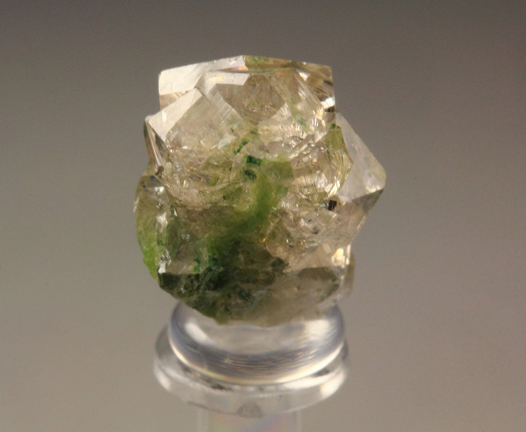 gem GARNET var. GROSSULAR with GREEN CHROMIAN PHANTOMS