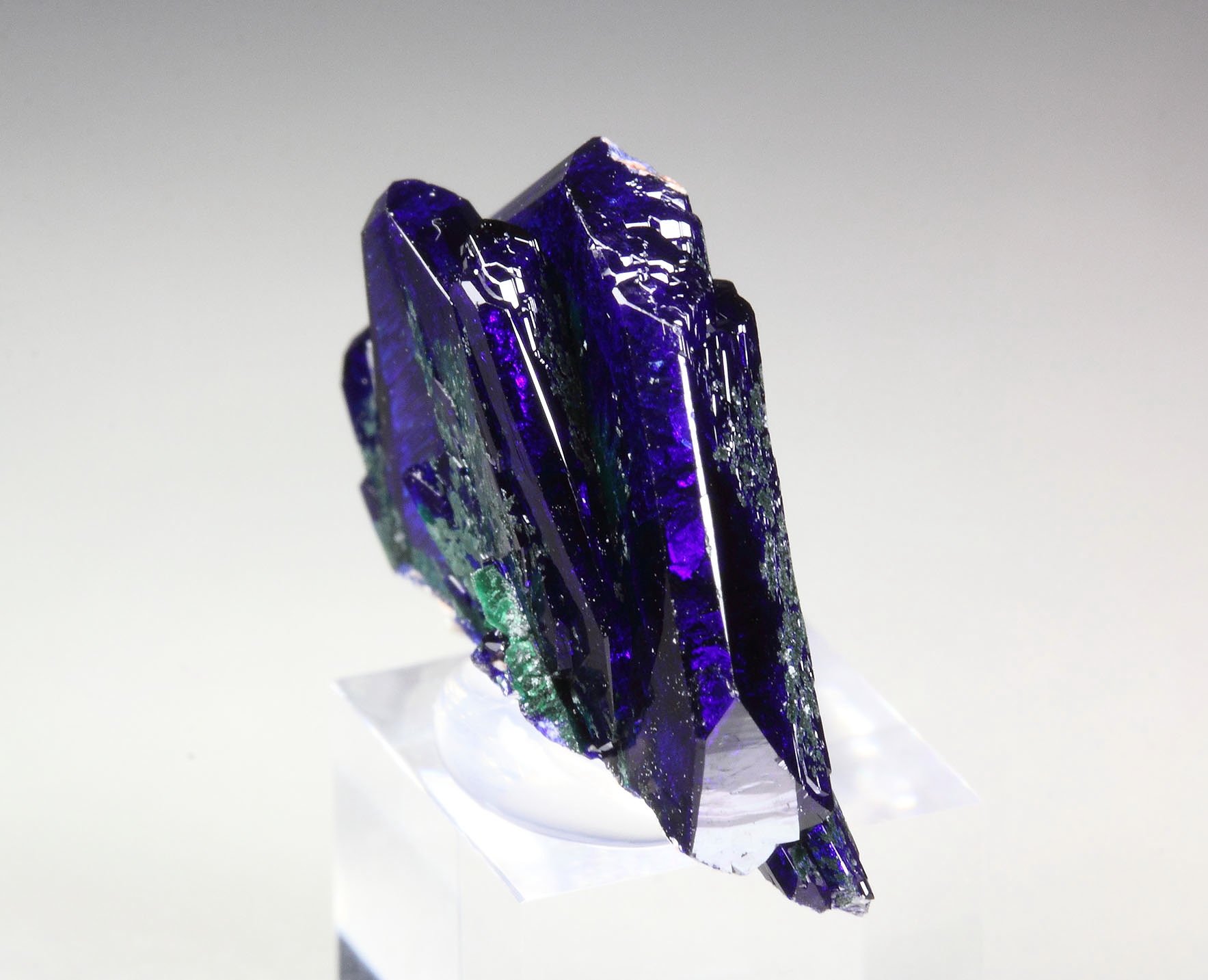 AZURITE, MALACHITE pseudomorph