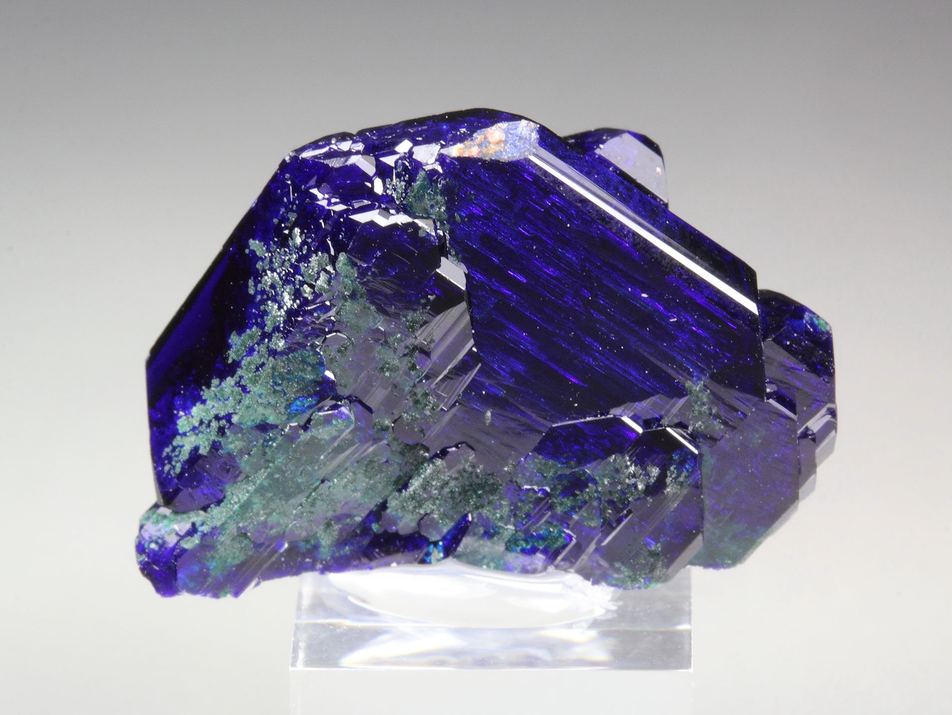 AZURITE, MALACHITE pseudomorph