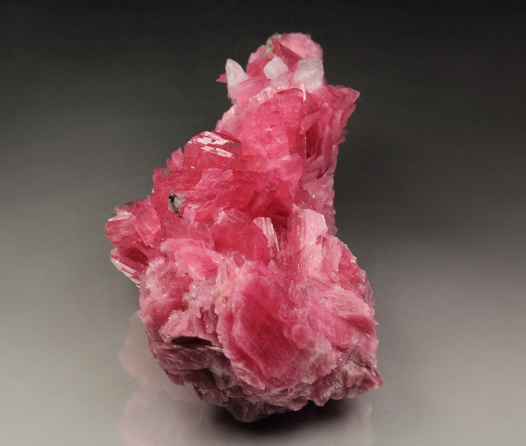 gemmy RHODONITE, CALCITE