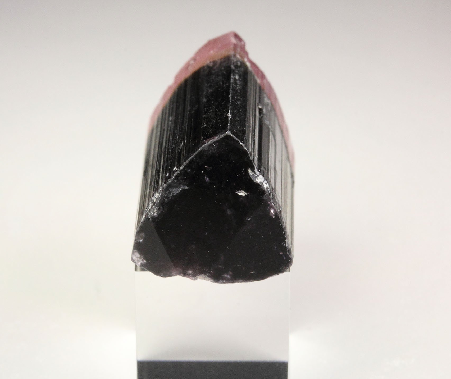 gem bi-terminated TOURMALINE var. ELBAITE multicolor, QUARTZ, ALBITE